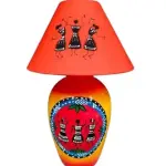 Dhalihouse Wooden Handicraft Bedside LED Table Lamp for Bedroom, Living Room, and Home Decor |