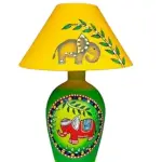 Dhalihouse Wooden Handicraft Bedside LED Table Lamp for Bedroom, Living Room, and Home Decor |