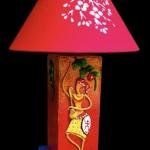 Dhalihouse Wooden Handicraft Bedside LED Table Lamp for Bedroom, Living Room, and Home Decor