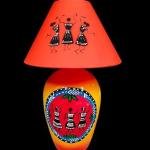 Dhalihouse Wooden Handicraft Bedside LED Table Lamp for Bedroom, Living Room, and Home Decor |