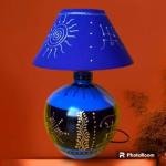 Dhalihouse Wooden Handicraft Bedside LED Table Lamp for Bedroom, Living Room, and Home Decor |