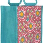 Dhalihouse Multicolor Jute Bag for Women and Men | Eco-Friendly Lunch Bag with Zip & Handle |