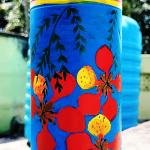 Dhali House Hand-Painted Clay Water Bottle – 1 Liter | Eco-Friendly & Artistic | Made in West Bengal